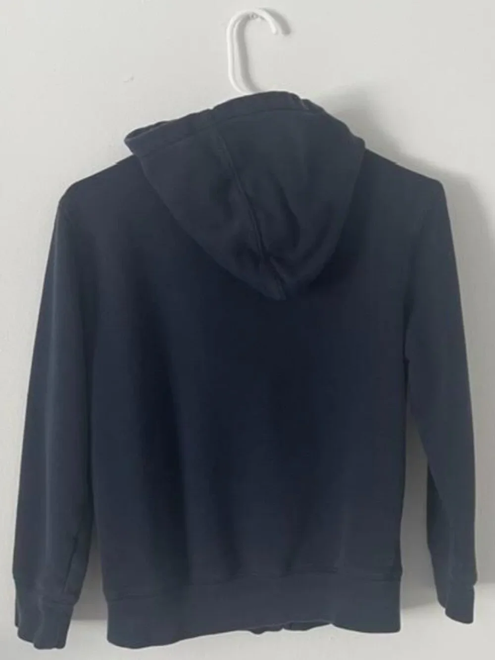 Gap Kids Navy Blue Orange Logo Full-Zip Fleece Hoodie – Size L